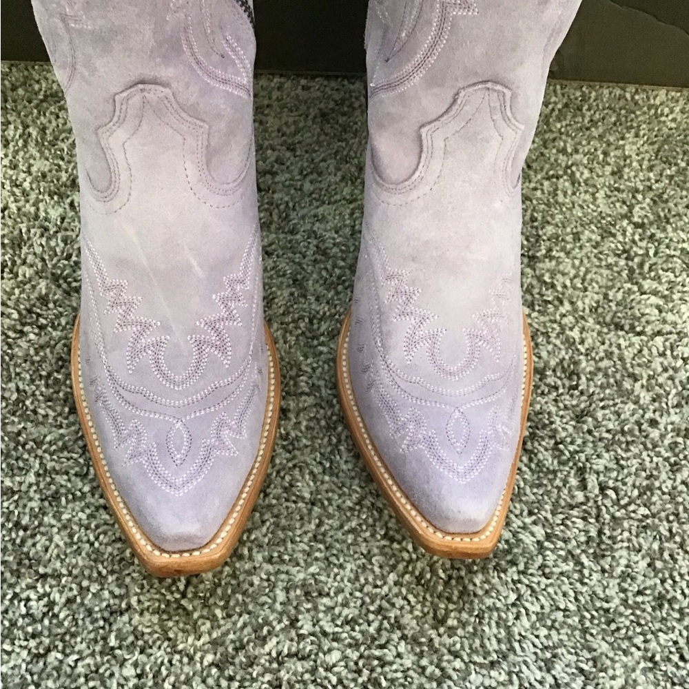 NWT Ariat Lavender Casanova Suede XToe Western Boots - Picture 6 of 6